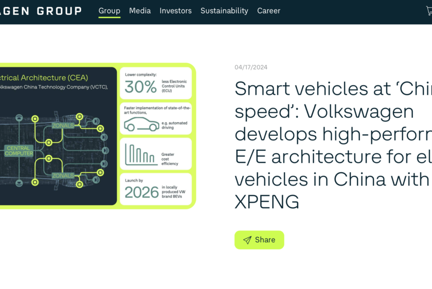 Volkswagen, Xpeng expand electric vehicle partnership